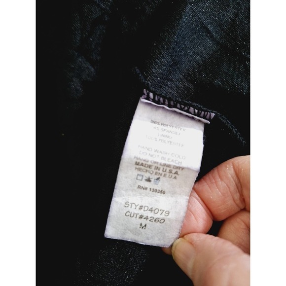 NWOT Blck Crushed Velvet Mini Dress, tulip hem spandex Medium Goth Grunge - Picture 9 of 10